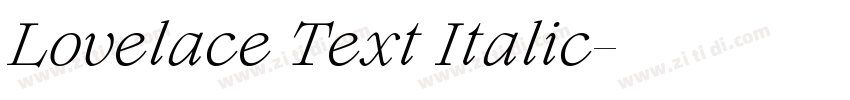 Lovelace Text Italic字体转换 Lovelace Text Italic字体转换